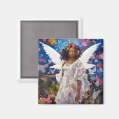 Aimant L'art de l'Imaginaire de l'ange noir (Recto/Verso)