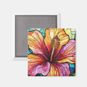 Aimant L'art des hibiscus tropicaux (Recto/Verso)