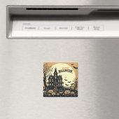 Aimant L'art d'Halloween vintage (In Situ (Lave-vaisselle))
