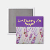 Aimant L'art floral violet de lavande ne vous inquiétez p (Recto/Verso)