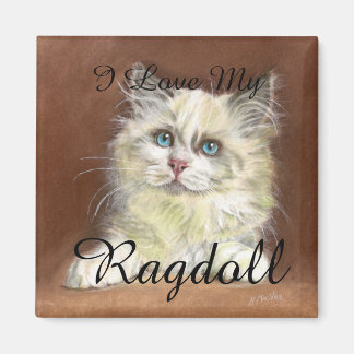 Aimant L'art "I love My Ragdoll"