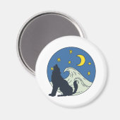 Aimant L'art mystique du loup céleste (Recto/Verso)