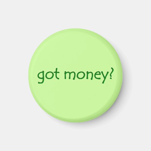 Aimant L'Art numérique vert a de l'argent ? (Devant)