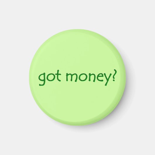 Aimant L'art numérique vert a-t-il de l'argent ? (Devant)