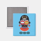 Aimant L'art tribal africain Abstrait (Recto/Verso)