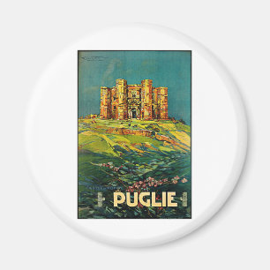 Aimant L'art Vintage voyage du château de Monte Puglie