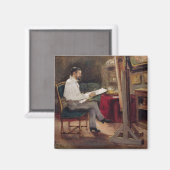 Aimant L'Artiste Morot dans son Studio, vers 1874 (Recto/Verso)