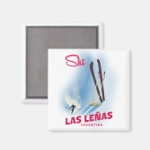 Aimant Las Leñas ski argentin (Recto/Verso)