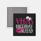 Aimant Las Vegas Birthday Party Group Cadeau Vegas Squad (Recto/Verso)