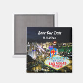 Aimant Las Vegas Mariage Date Affiche de bienvenue (Recto/Verso)