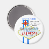 Aimant Las Vegas Mariage Enregistrer la date (Recto/Verso)