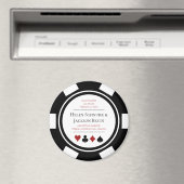Aimant Las Vegas Mariage Enregistrer La Date Poker Chip N (In Situ (Lave-vaisselle))