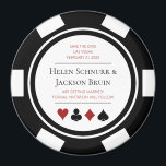 Aimant Las Vegas Mariage Enregistrer La Date Poker Chip N<br><div class="desc">Éblouissez vos invités en leur envoyant ces fabuleux Magnet Réservez la date de puces de poker noir,  blanc et rouge à placer sur leur réfrigérateur. Ils attendent avec impatience l'invitation officielle à ce mariage incontournable !</div>