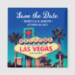 Aimant Las Vegas Mariage Retro Photo Enregistrer la date<br><div class="desc">Save the Date - Beautiful Retro Photo for destination Weddings in Fabulous Las Vegas.</div>