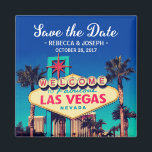 Aimant Las Vegas Mariage Retro Photo Enregistrer la date<br><div class="desc">Save the Date - Beautiful Retro Photo for destination Weddings in Fabulous Las Vegas.</div>