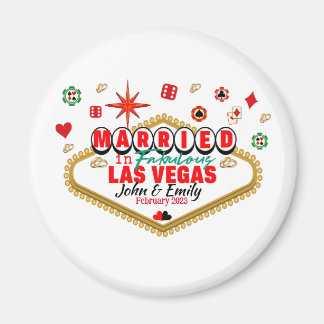 Aimant Las Vegas Marié Couple Correspondant Vacances Neva