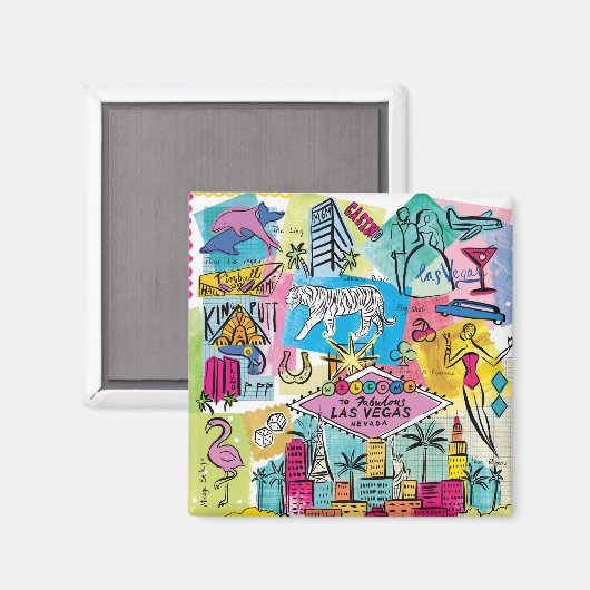 Aimant Las Vegas, Nevada (Recto/Verso)