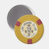 Aimant Las Vegas Poker Chip Casino Jeu Obsolète (Recto/Verso)