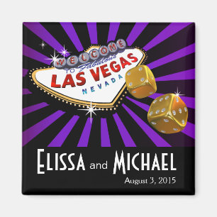 Aimant Las Vegas Starburst Mariage Favoriser violet noir