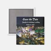 Aimant Las Vegas Strip Photo Mariage Date Plans (Recto/Verso)