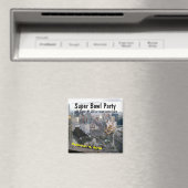 Aimant Las Vegas Super Football Party avec showgirl (In Situ (Lave-vaisselle))