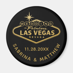 Aimant Las Vegas Wedding Enregistrer la date ou Favor