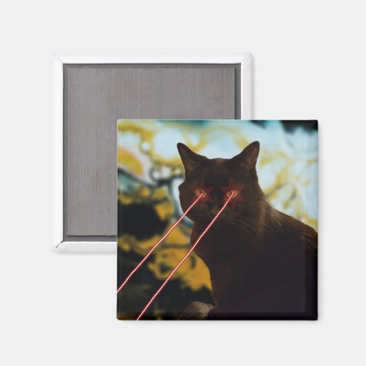 Aimant laser à chat (Recto/Verso)