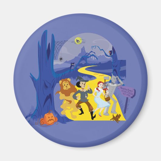Aimant L'Assistant D'Oz™ | Forêt hantée d'Halloween (Devant)