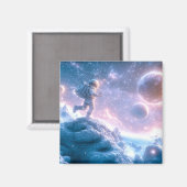Aimant L'astronaute en saut (Recto/Verso)