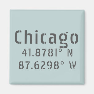 Aimant Latitude de Chicago et longitude