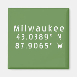 Aimant Latitude et longitude de Milwaukee
