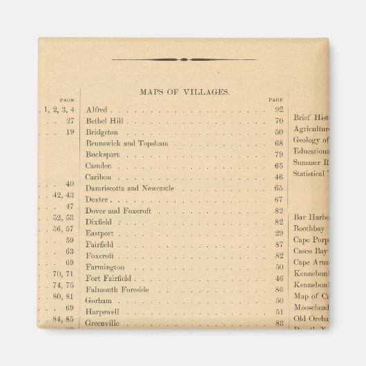 Aimant L'atlas de Stuart de l'état du Maine (Devant)