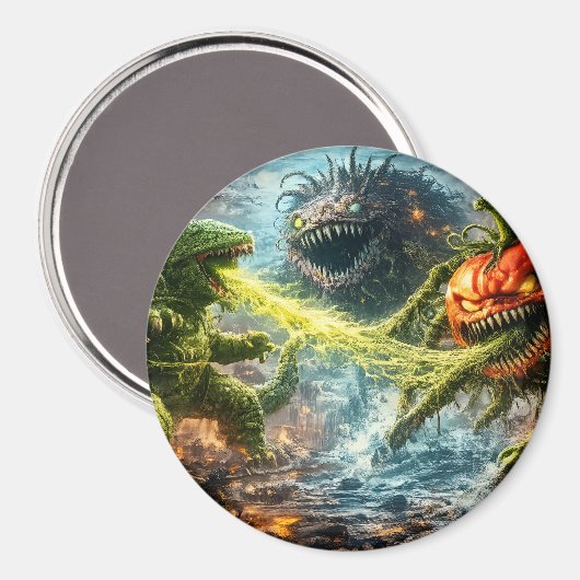 Aimant L'attaque du légume rond mutant Colossus (Recto/Verso)