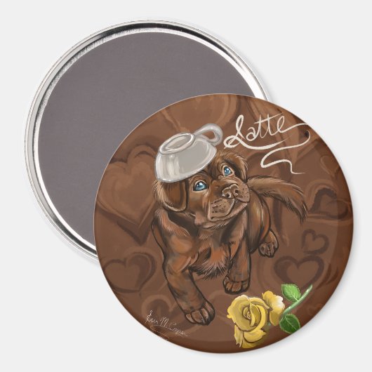 Aimant Latte du laboratoire de chocolat (Recto/Verso)