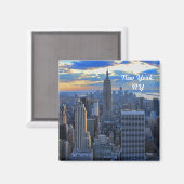 Aimant Latternoon NYC Skyline as sunset approaches #2 (Recto/Verso)