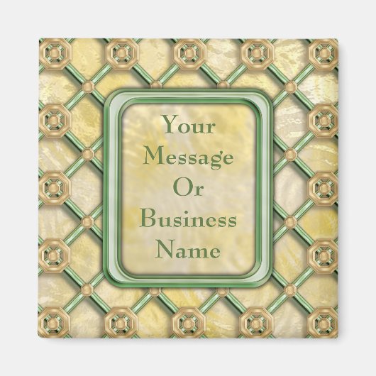 Aimant Lattice de patine dorée (Devant)