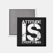 Aimant L'attitude est tout - Cadeau de citation insensée (Recto/Verso)