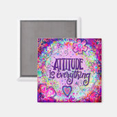 Aimant L'attitude est tout un peu rose Inspirivité (Recto/Verso)