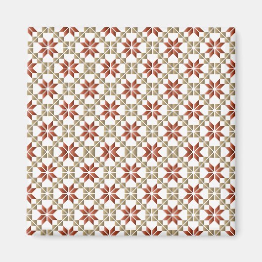 Aimant Latvian Morning SUN motif géométrique IX (Devant)