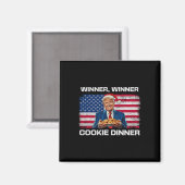 Aimant Lauréat du dîner Cookie Dinner Funny Trump 2024 47 (Recto/Verso)