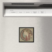 Aimant Laurel par Alphonse Mucha (In Situ (Lave-vaisselle))