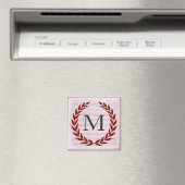 Aimant Laurel Wreath Sheet Musique Monogramme initial M (In Situ (Lave-vaisselle))