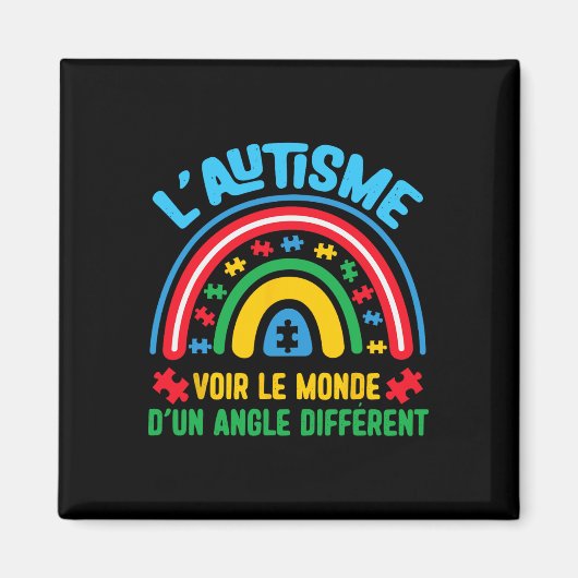 Aimant L'Autisme À La Vue Du Monde D'Un Autisme Angle Con (Devant)