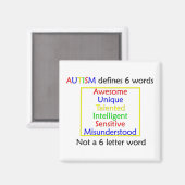 Aimant L'autisme définit (Recto/Verso)