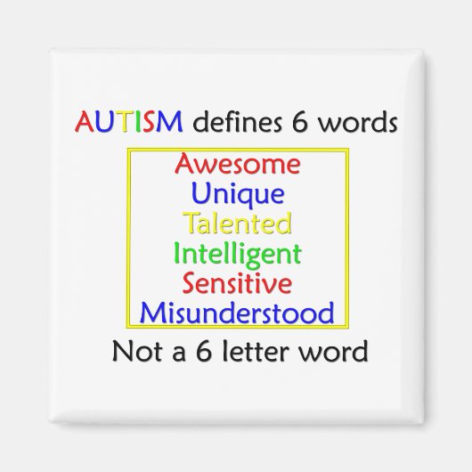 Aimant L'autisme définit (Devant)
