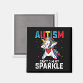 Aimant L'autisme ne peut pas ternir ma licorne de sensibi (Recto/Verso)