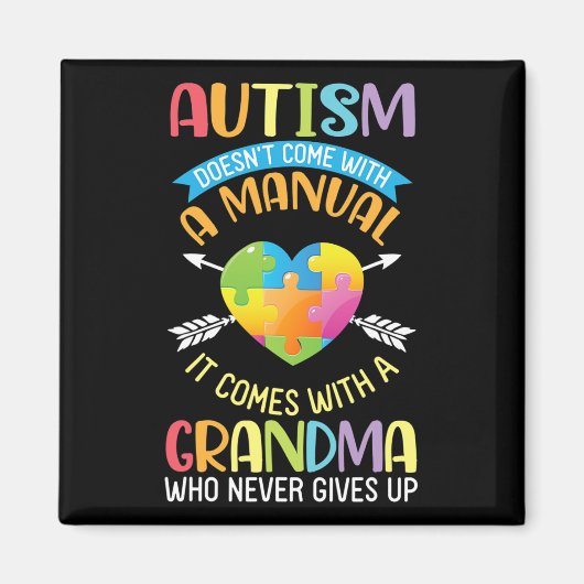 Aimant L'autisme ne vient pas avec un manuel il vient ave (Devant)