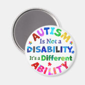 Aimant L'AUTISME n'est pas un handicap (Recto/Verso)