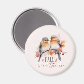 Aimant L'Automne Est Dans L'Air - Beaux Oiseaux Et Feuill (Recto/Verso)