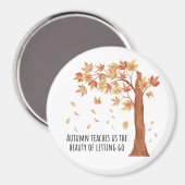 Aimant L'automne nous apprend l'aimant - Inspirational Fa (Recto/Verso)